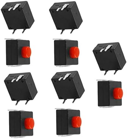Aexıt 10 Adet Anahtarları 4 Pin Çift Sıralı El Feneri Torch basmalı kırmızı Düğme Anahtarı DC 30V Buton Anahtarları