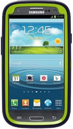 Samsung Galaxy S III için OTTERBOX DEFENDER SERİSİ Kılıf - Glow Yeşil / Göl Mavisi