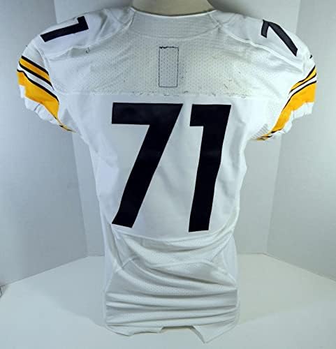 2012 Pittsburgh Steelers 71 Oyunu Yayınlandı Beyaz Forma 46 DP21370 - İmzasız NFL Oyunu Kullanılmış Formalar