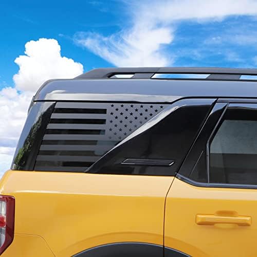 JeCar Arka Cam Bayrağı Çıkartmaları Vinil Amerikan Bayrağı Çıkartmaları Dış Aksesuarlar ile Uyumlu Ford Bronco Sport