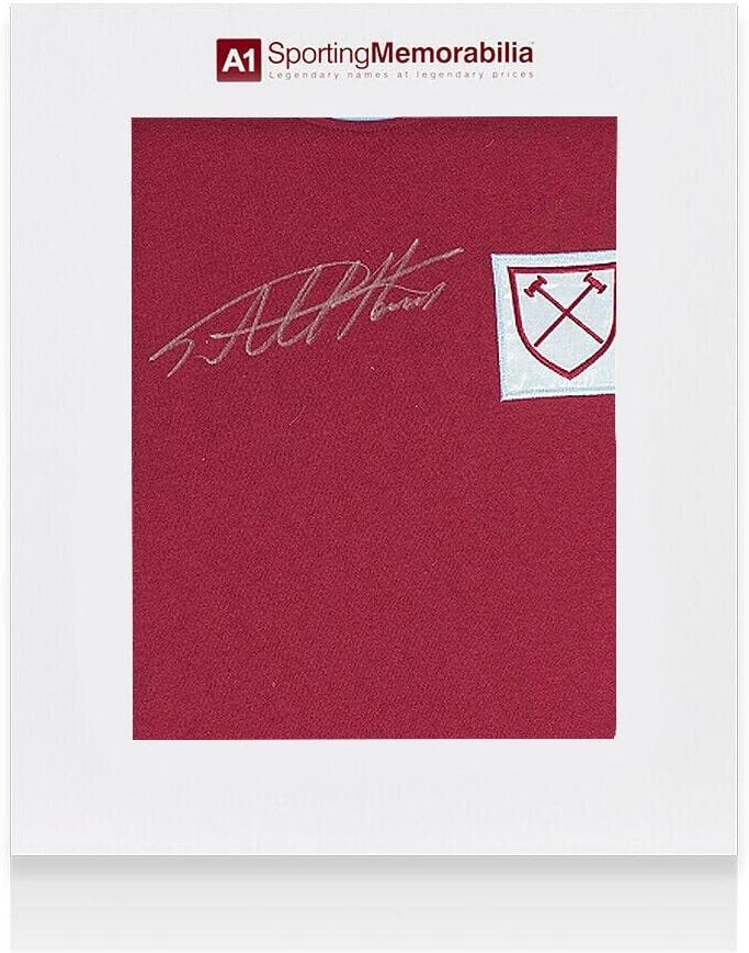 Sör Geoff Hurst İmzalı West Ham Gömlek-1966-Hediye Kutusu İmzalı Forma-İmzalı Futbol Formaları