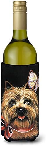 Caroline's Treasures PPP3047LİTERK Cairn Terrier Kelebek Şarap Şişesi Hugger, Şişe Soğutucu Kol Hugger Makinede Yıkanabilir