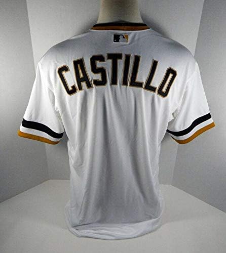 2015 Pittsburgh Pirates Wilkin Castillo Oyunu Beyaz Forma Yayınladı 1970'ler RT 33261-Oyun Kullanılmış MLB Formaları