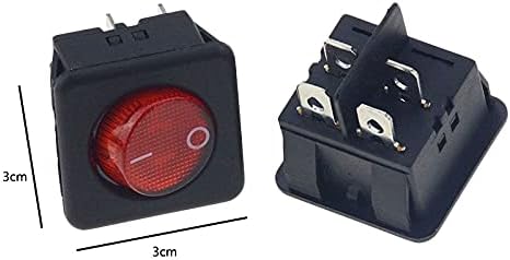 1 adet RK1-05 ışıklı Küçük rocker anahtarı tekne anahtarı 4 pins Manyetik Elektromanyetik Anahtarı Su Geçirmez Buton