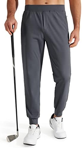 Lıbın erkek Golf Joggers fermuarlı cepli pantolon Streç Atletik Sweatpants Koşu Egzersiz Seyahat Rahat Çalışma