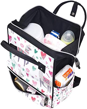 Lama kaktüs kalp desen bebek bezi çantası omuz sırt çantası çanta değiştirme