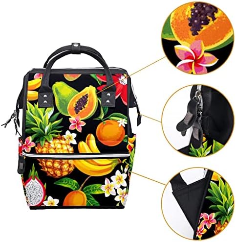 Meyve Ananas Ejderha Papaya Muz Siyah bebek bezi çantası Sırt Çantası Bebek Bezi Değiştirme Çantaları Çok Fonksiyonlu