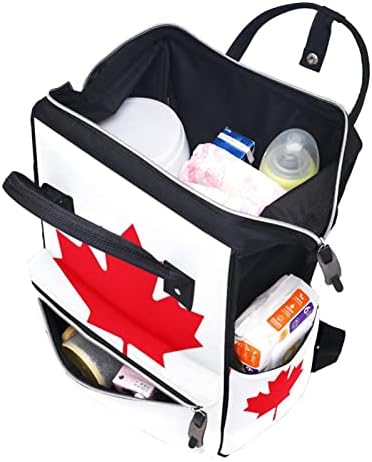 Kanada Bayrağı bebek bezi çantası Sırt Çantası Bebek Bezi Değiştirme Çantaları Çok Fonksiyonlu Büyük Kapasiteli Seyahat